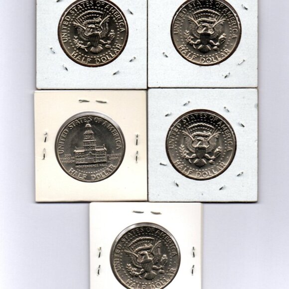 Lot of 11 Kennedy Half Dollars.... Uncirculated and AU... In Protective Sleeves - Picture 4 of 4